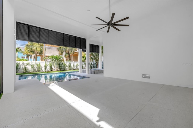 646 Calle Del Otono, Sarasota, FL 34242 - view of swimming pool featuring ceiling fan and a patio