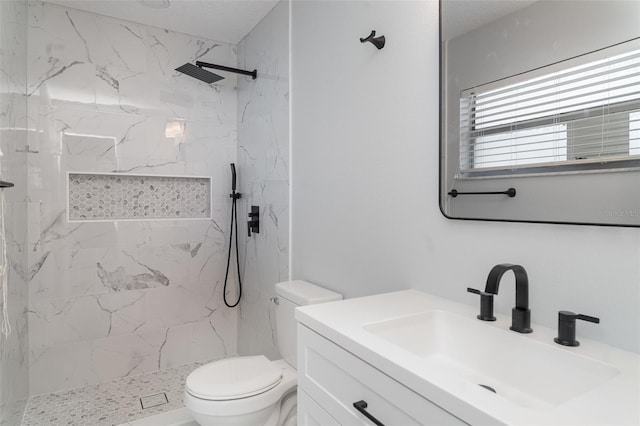 3805 Sandpointe Dr, Bradenton, FL 34205 - bathroom with vanity and a marble finish shower