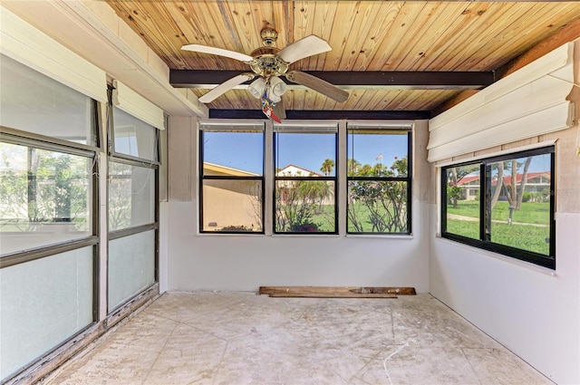 500 Park Blvd S Unit 97, Venice, FL 34285 - unfurnished sunroom with beamed ceiling