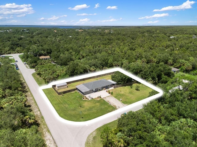 17211 Drayton Ln, Port Charlotte, FL 33948 - aerial overview of property's location with a forest and property parcel outlined