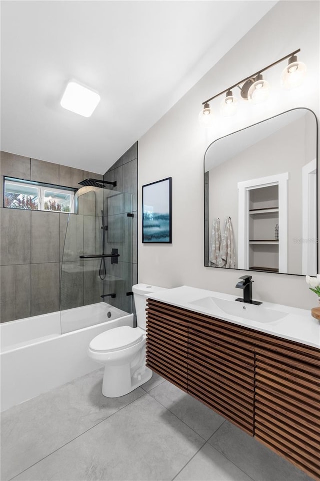 4041 Linwood St, Sarasota, FL 34232 - bathroom featuring tile patterned flooring, vanity, and shower / bath combination