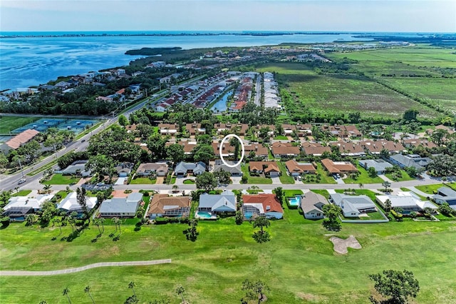 6111 Courtside Dr Unit 61, Bradenton, FL 34210 - aerial perspective of suburban area featuring a nearby body of water