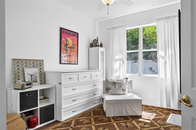 7747 33rd St E, Sarasota, FL 34243 - living area featuring ceiling fan