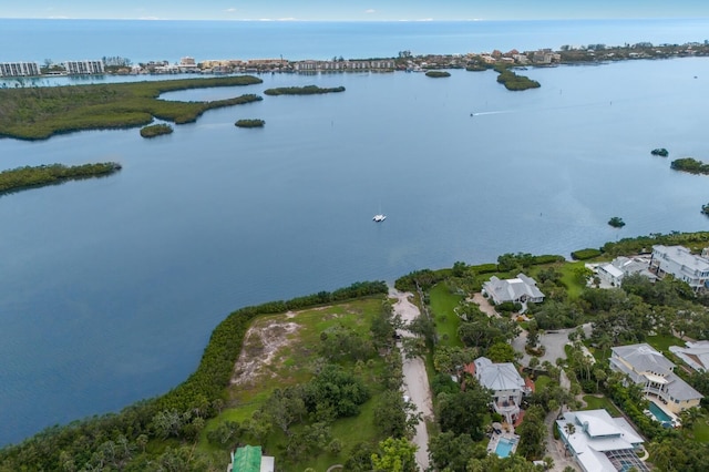 8985 Pohoy Ave, Sarasota, FL 34231 - aerial overview of property's location with a large body of water