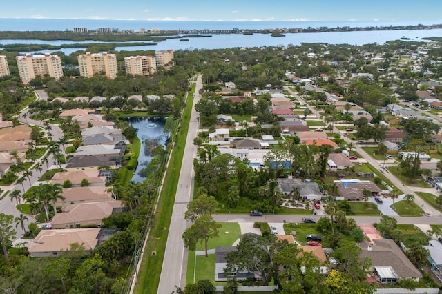 8985 Pohoy Ave, Sarasota, FL 34231 - aerial overview of property's location with a large body of water and nearby suburban area