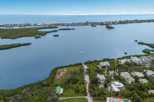 8985 Pohoy Ave, Sarasota, FL 34231 - aerial view of property and surrounding area featuring a nearby body of water