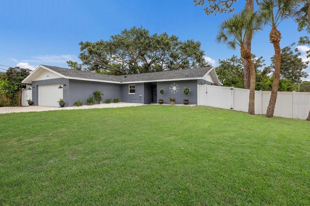 8985 Pohoy Ave, Sarasota, FL 34231 - view of front of property with a garage, driveway, a gate, and stucco siding