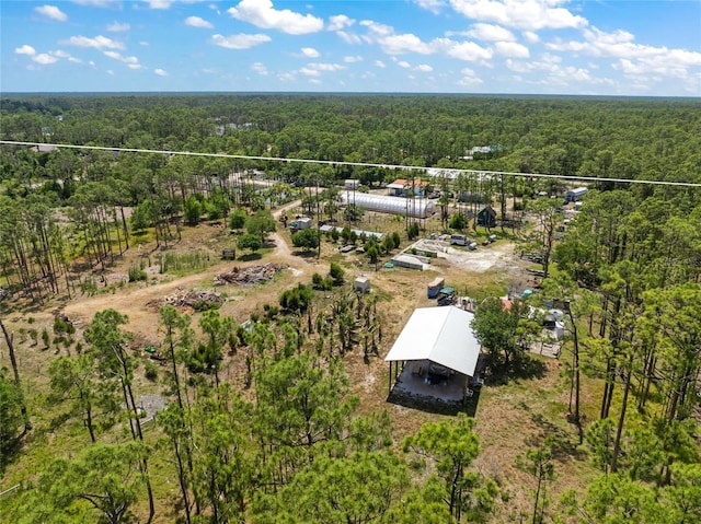 8146 Tropicaire Blvd, North Port, FL 34291 - aerial view of property and surrounding area featuring a heavily wooded area and property parcel outlined