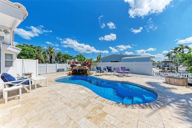 726 Jungle Queen Way, Longboat Key, FL 34228 - view of swimming pool with a patio and a fenced backyard