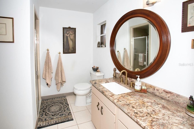 6504 Heritage Ln Unit 99, Bradenton, FL 34209 - bathroom featuring vanity, a shower stall, and tile patterned flooring