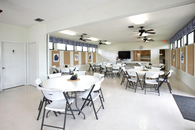 6504 Heritage Ln Unit 99, Bradenton, FL 34209 - dining space with plenty of natural light and ceiling fan