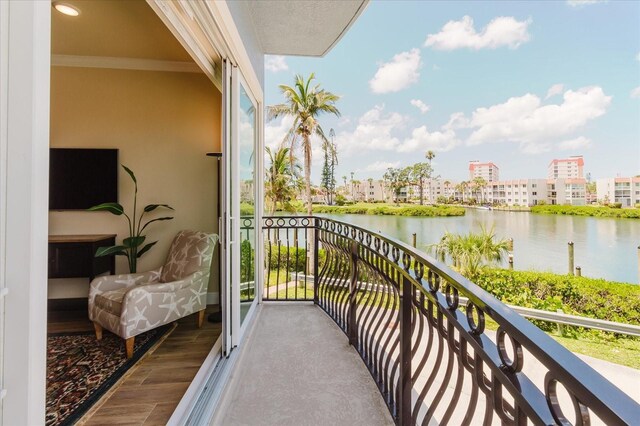 501 Tamiami Trl N Unit 201, Venice, FL 34285 - balcony featuring a water view