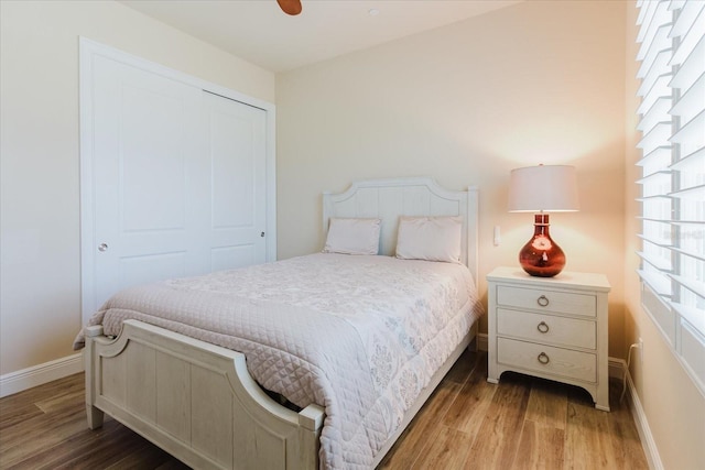 501 Tamiami Trl N Unit 201, Venice, FL 34285 - bedroom featuring wood finished floors and a closet