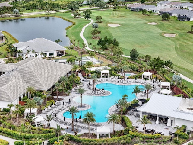 3968 Santa Caterina Blvd, Bradenton, FL 34211 - aerial view of a local golf course and a large body of water