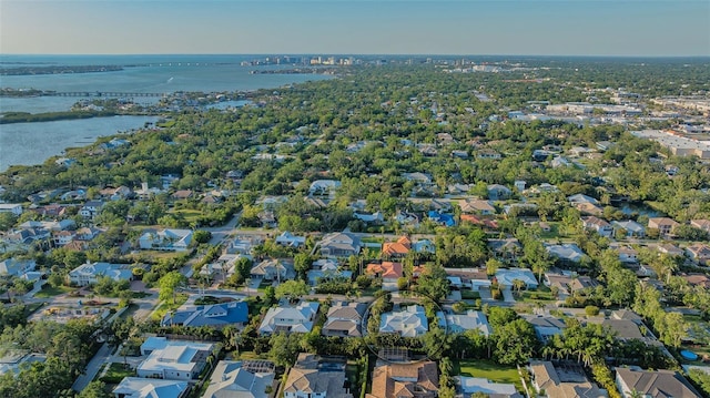 1530 Pine Bay Dr, Sarasota, FL 34231 - aerial perspective of suburban area with a nearby body of water