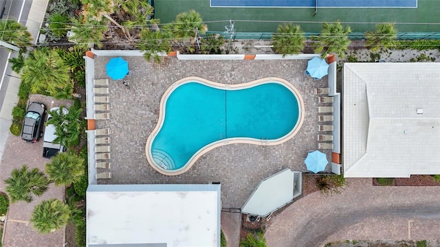 6310 Midnight Pass Rd Unit 405N, Sarasota, FL 34242 - aerial view of a pool