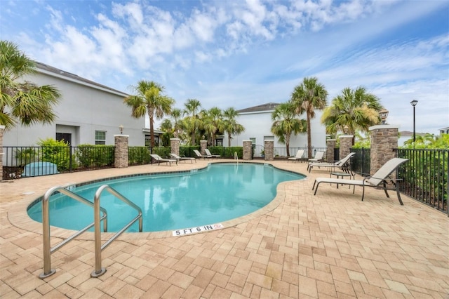 6454 Baytown Dr, Sarasota, FL 34240 - community pool featuring a patio