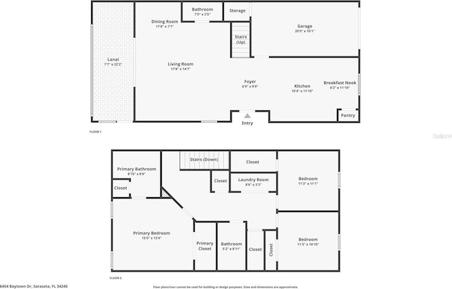 6454 Baytown Dr, Sarasota, FL 34240 - view of property floor plan