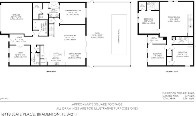 16418 Slate Pl, Lakewood Ranch, FL 34211 - view of floor plan / room layout