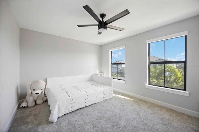 16418 Slate Pl, Lakewood Ranch, FL 34211 - bedroom with carpet flooring and a ceiling fan