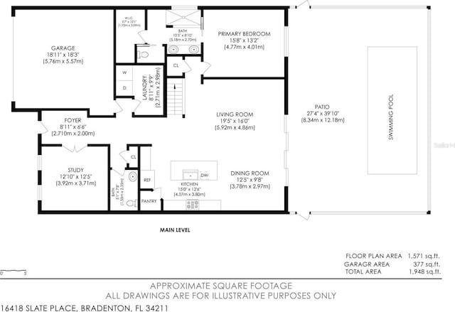 16418 Slate Pl, Lakewood Ranch, FL 34211 - view of home floor plan