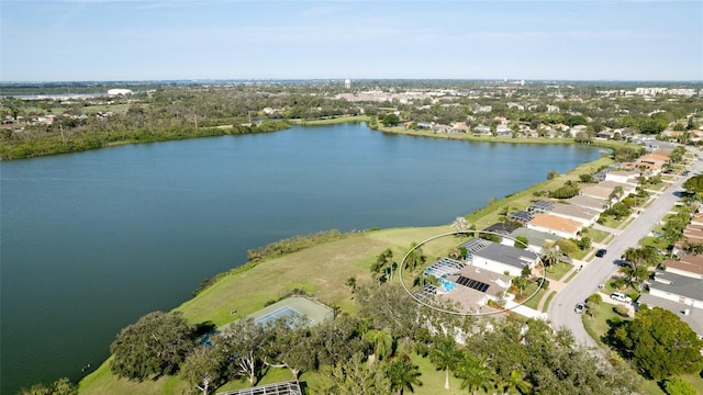 5078 47th St W, Bradenton, FL 34210 - aerial view of property and surrounding area featuring a large body of water and nearby suburban area