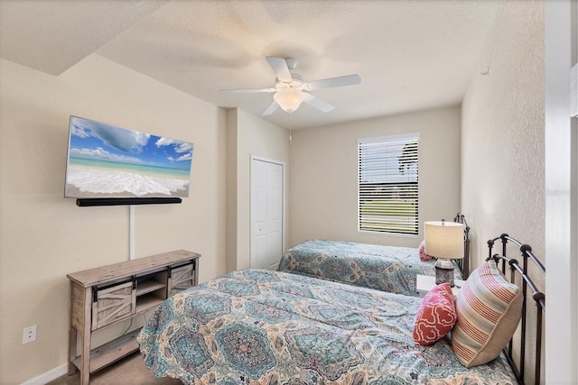 6512 Grand Estuary Trl Unit 101, Bradenton, FL 34212 - bedroom with carpet flooring and a ceiling fan