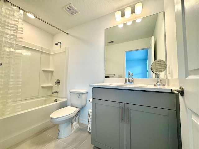 6253 Whetstone Ct, Palmetto, FL 34221 - bathroom with tile patterned floors, shower / tub combo, and vanity