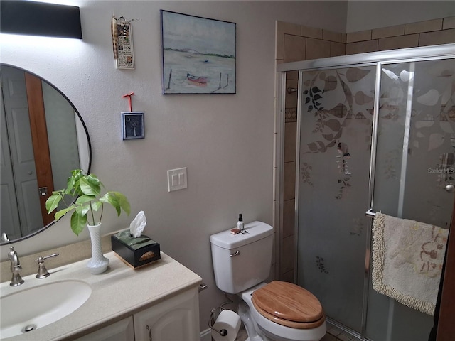 2411 Quail Ct, Bradenton, FL 34209 - bathroom featuring vanity and a stall shower