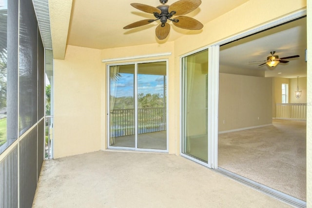 1251 Burgos Dr Unit 303, Sarasota, FL 34238 - unfurnished sunroom with a ceiling fan