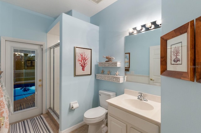 4410 67th Avenue Cir E, Sarasota, FL 34243 - full bath featuring vanity and a shower with door