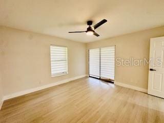 5009 Jody Ave, North Port, FL 34288 - spare room featuring ceiling fan and wood finished floors