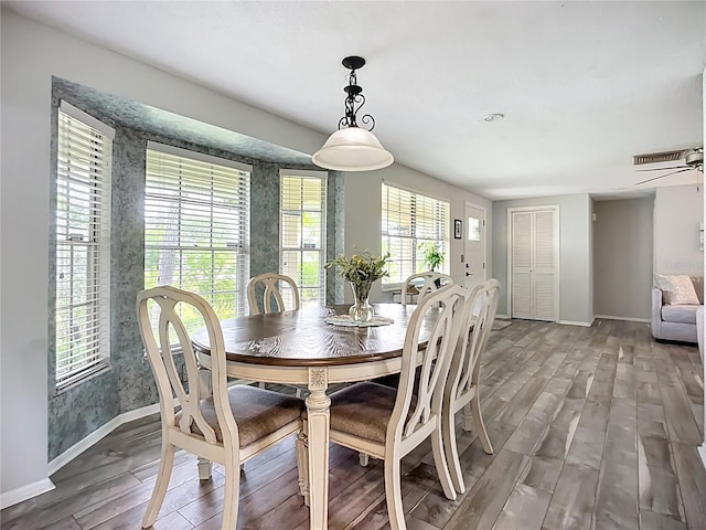 408 67th Ave W, Bradenton, FL 34207 - dining room with wood finished floors and ceiling fan