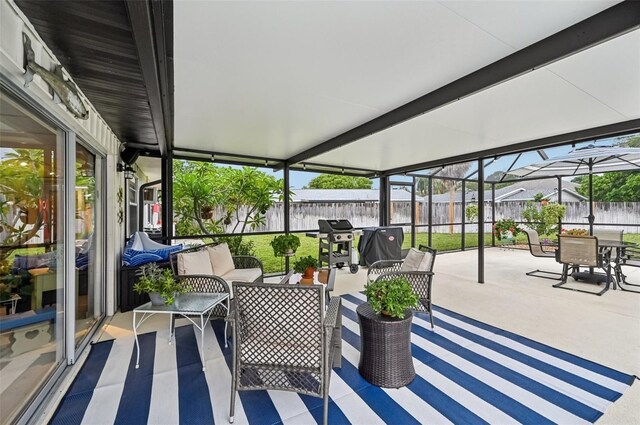 6002 34th Ave W, Bradenton, FL 34209 - sunroom with an outdoor living space and plenty of natural light