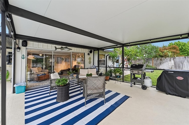 6002 34th Ave W, Bradenton, FL 34209 - view of patio with a grill and an outdoor hangout area