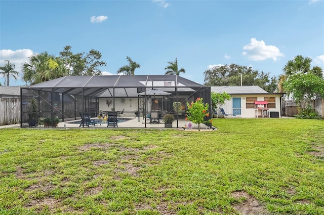 6002 34th Ave W, Bradenton, FL 34209 - back of property featuring a patio area, an outdoor pool, and a lanai