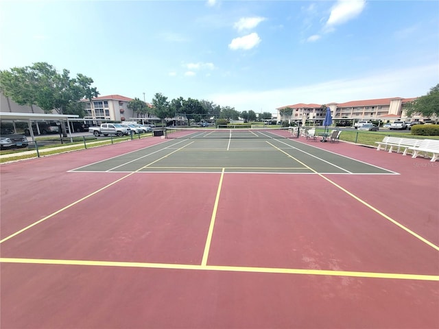 6507 Stone River Rd Unit 302, Bradenton, FL 34203 - view of tennis court featuring community basketball court