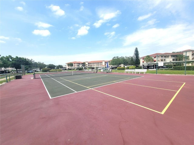 6507 Stone River Rd Unit 302, Bradenton, FL 34203 - view of tennis court with community basketball court