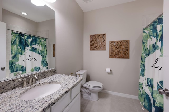 13714 Messina Loop Unit 202, Bradenton, FL 34211 - full bathroom with vanity, tile patterned flooring, and a shower with curtain
