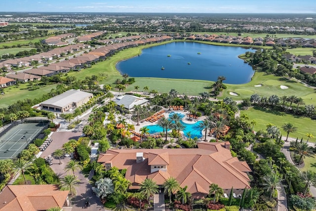 13714 Messina Loop Unit 202, Bradenton, FL 34211 - aerial perspective of suburban area with a local golf course and a nearby body of water
