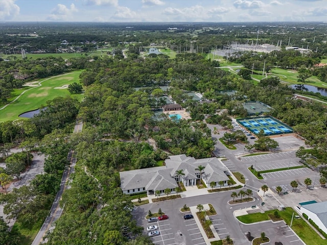 3003 Quail Holw Unit 10, Sarasota, FL 34235 - drone / aerial view of a golf club and a large body of water
