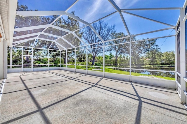 7005 Goldrush Ln, Bradenton, FL 34201 - view of patio with a water view, view of scattered trees, and glass enclosure