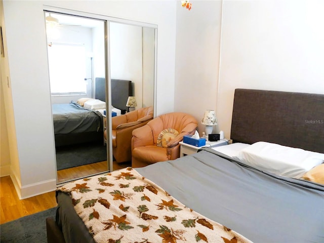 1850 Sunny Dr Unit F4, Bradenton, FL 34207 - bedroom with a closet and wood finished floors