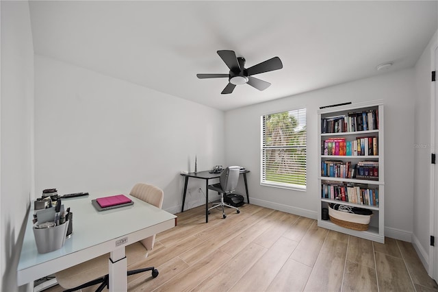 326 Randolph Rd, Venice, FL 34293 - office space featuring ceiling fan and wood finished floors