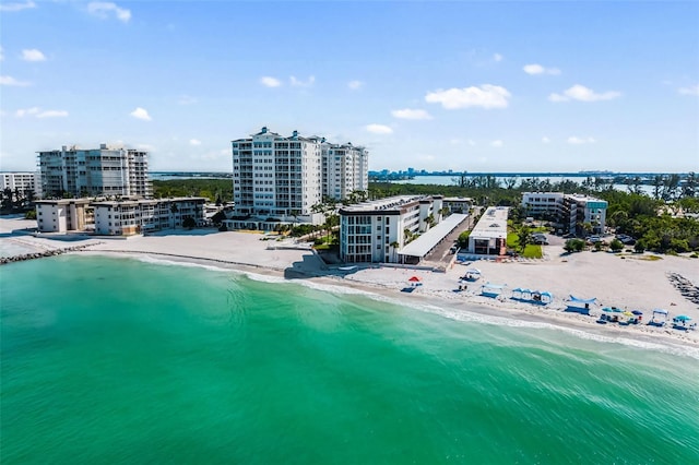 2110 Benjamin Franklin Dr Unit 301, Sarasota, FL 34236 - drone / aerial view of waterfront with a beach