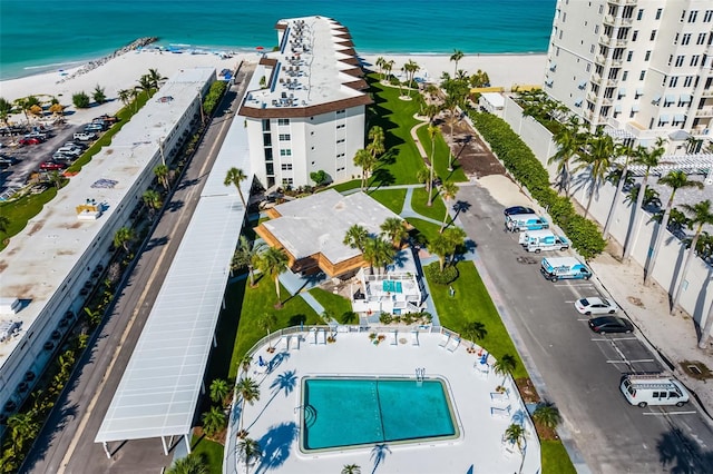 2110 Benjamin Franklin Dr Unit 301, Sarasota, FL 34236 - aerial view of expansive beach and apartment complex