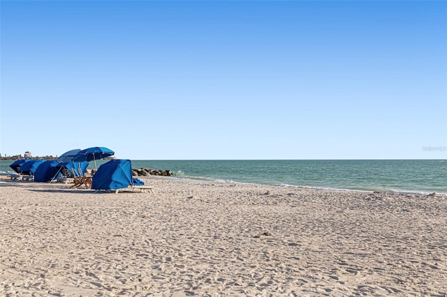 2110 Benjamin Franklin Dr Unit 301, Sarasota, FL 34236 - water view featuring local beach