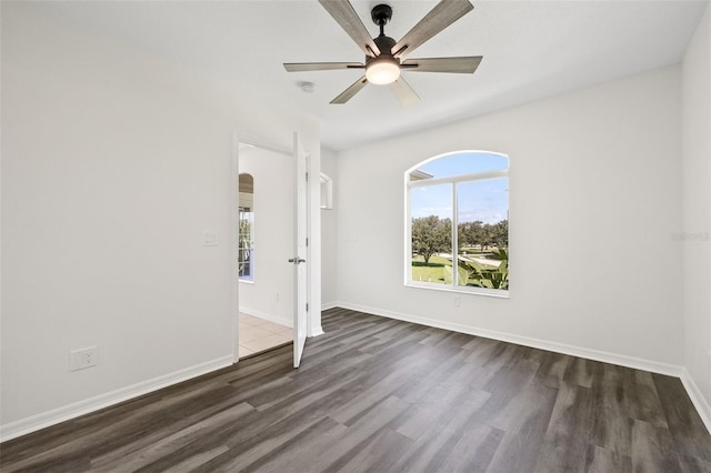 18307 White Fang Ct, Parrish, FL 34219 - spare room with wood finished floors and ceiling fan