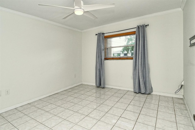 3985 Maceachen Blvd Unit 224, Sarasota, FL 34233 - empty room with ornamental molding and ceiling fan
