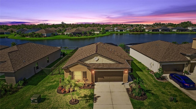 5327 Olano St, Palmetto, FL 34221 - aerial view at dusk of a residential view and a water view